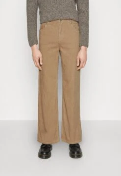 Yourturn Soldes Magasin 12 YOURTURN Corduroy Wide Leg - Pantalon Classique - Tan