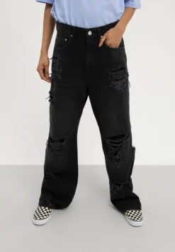 YOURTURN Unisex - Jean Boyfriend - Black Denim