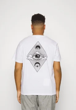 YOURTURN Eye Moon Tee Unisex - T-Shirt Imprimé - White