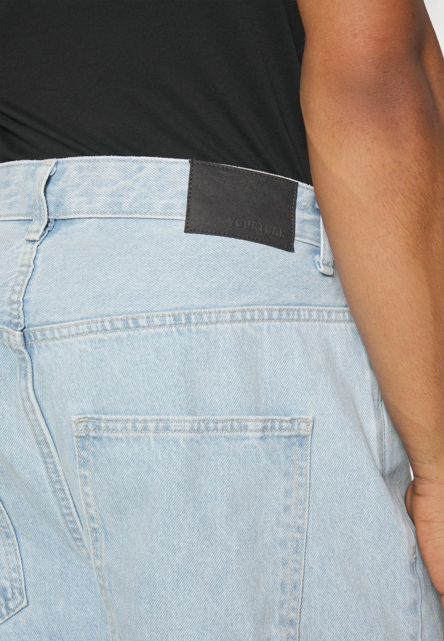 YOURTURN Baggy Jeans Unisex - Jean Boyfriend - Light Blue Denim 5 YOURTURN Baggy Jeans Unisex - Jean Boyfriend - Light Blue Denim – Image 5