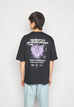 YOURTURN Unisex - T-Shirt Imprimé - Black