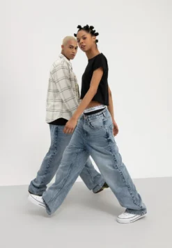 YOURTURN Baggy Jeans Unisex - Jean Boyfriend - Dark Blue Denim 8 YOURTURN Baggy Jeans Unisex - Jean Boyfriend - Dark Blue Denim -Yourturn Soldes Magasin 47039cf62e0e4223bb19b517ea683054 scaled