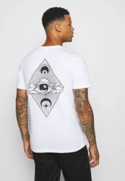 YOURTURN Eye Moon Tee Unisex - T-Shirt Imprimé - White
