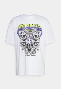 YOURTURN Rule Skull Graphic Tee Unisex - T-Shirt Imprimé - White -Yourturn Soldes Magasin 68ce6e2ef5464ff5af39c9b482f98a1a scaled