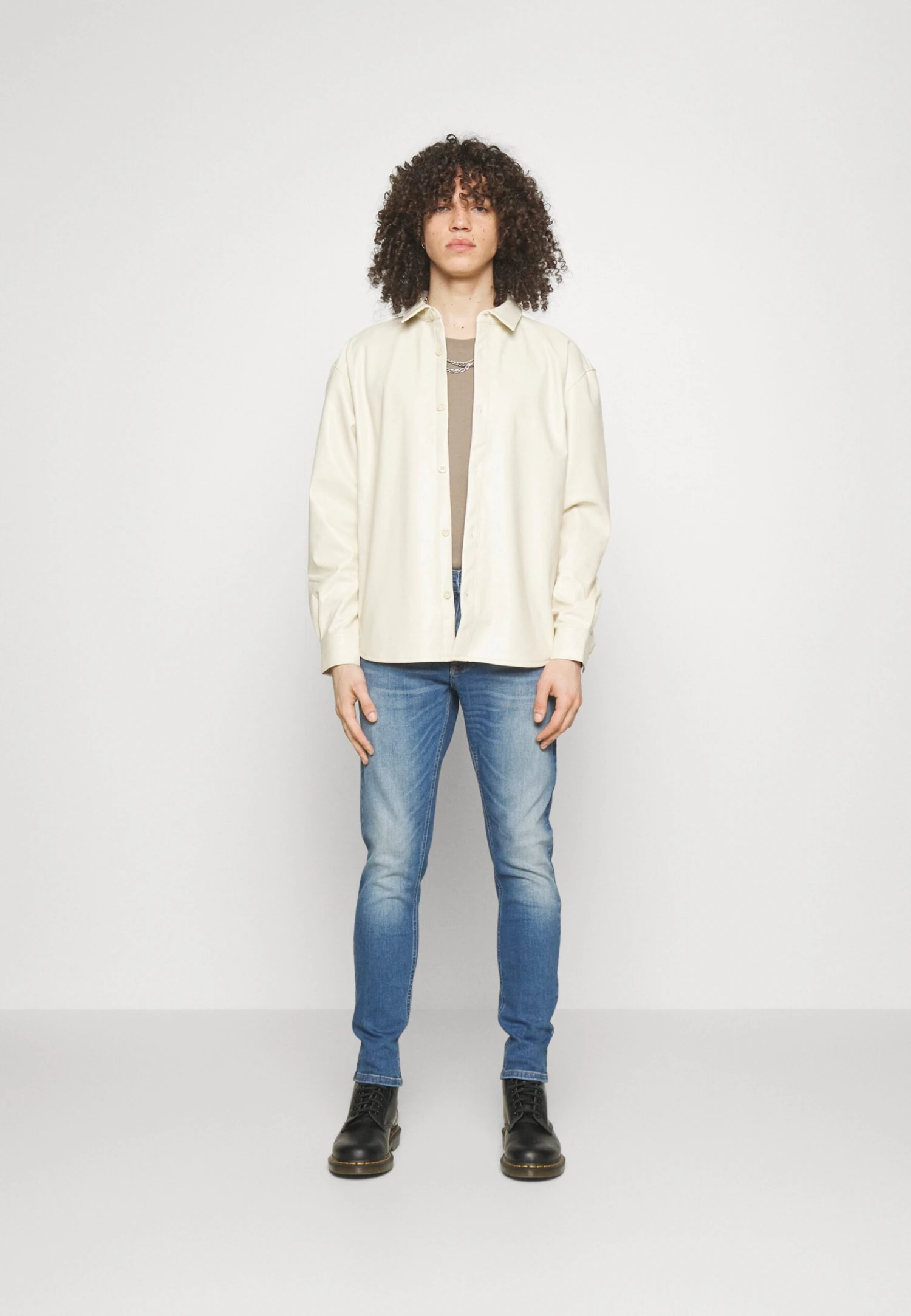 YOURTURN Unisex - Veste En Similicuir - Beige 2 YOURTURN Unisex - Veste En Similicuir - Beige – Image 2