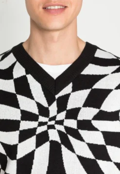 YOURTURN Distorted Check Vest Unisex - Pullover - Black/White -Yourturn Soldes Magasin 7dcb994c98d14ce7a38fa74356cb62c7 scaled