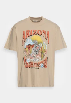 YOURTURN Unisex - T-Shirt Imprimé - Beige