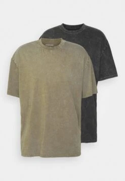 YOURTURN 2 Pack Unisex - T-Shirt Basique - Black/Olive -Yourturn Soldes Magasin 87650e8a40104bc792f82977074a6138 scaled