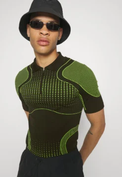 YOURTURN Unisex - Polo - Black/Green -Yourturn Soldes Magasin a932c9cd3699458d904952ff254a806a scaled