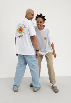 YOURTURN Unisex - T-Shirt Imprimé - White