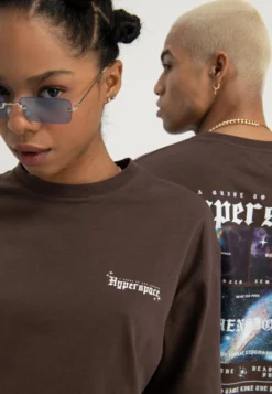 YOURTURN Unisex - T-Shirt Imprimé - Brown -Yourturn Soldes Magasin b270f5ee5256471e8d6136cf0f52e201 scaled