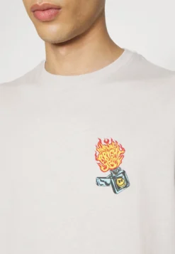 YOURTURN Unisex - T-Shirt Imprimé - Grey -Yourturn Soldes Magasin c2858e9efb184eb7b739799a0b4c256f scaled