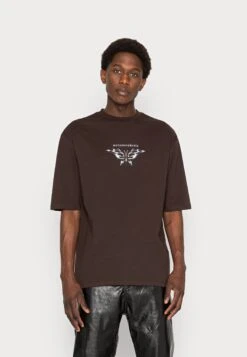 YOURTURN Unisex - T-Shirt Imprimé - Dark Brown