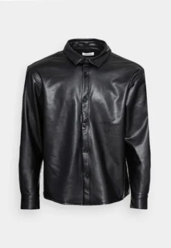 YOURTURN Unisex - Veste En Similicuir - Black