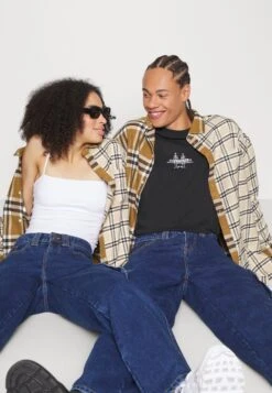 YOURTURN Mash Up Check Genderless - Chemise - Beige -Yourturn Soldes Magasin d919151a5f4348f2a39296adda790d5b scaled